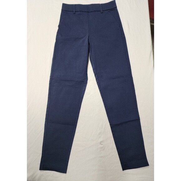 VIV Collection Women's Straight Fit Trouser Work Pants Navy Blue Size Small (A31 - Picture 1 of 8